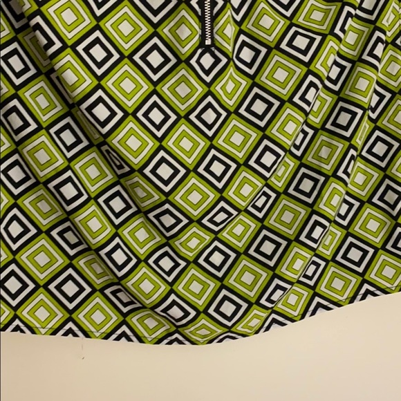Michael Kors green half zip blouse - Picture 3 of 8